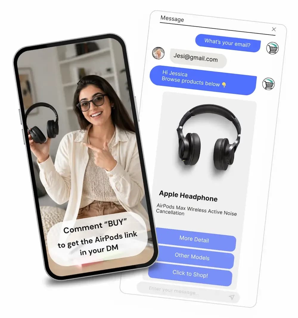 منشئ محتوى يستخدم أتمتة Instagram لجمع العملاء المحتملين وبناء مسار DM من تفاعلات الجمهور