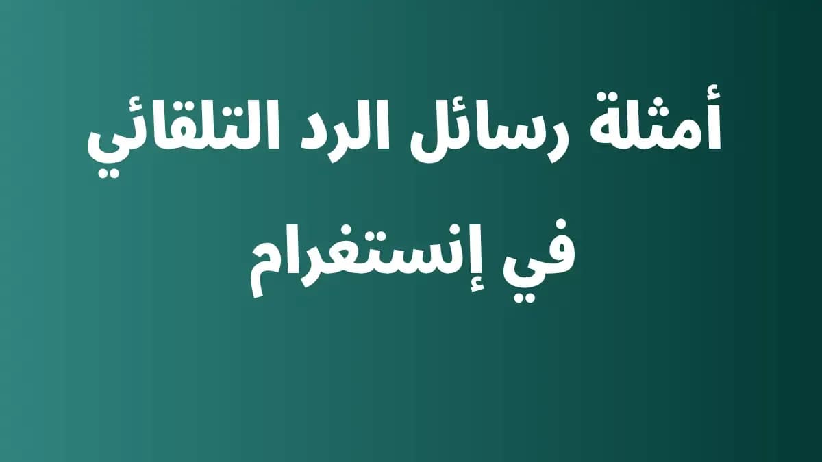 أمثلة رسائل الرد التلقائي في إنستغرام